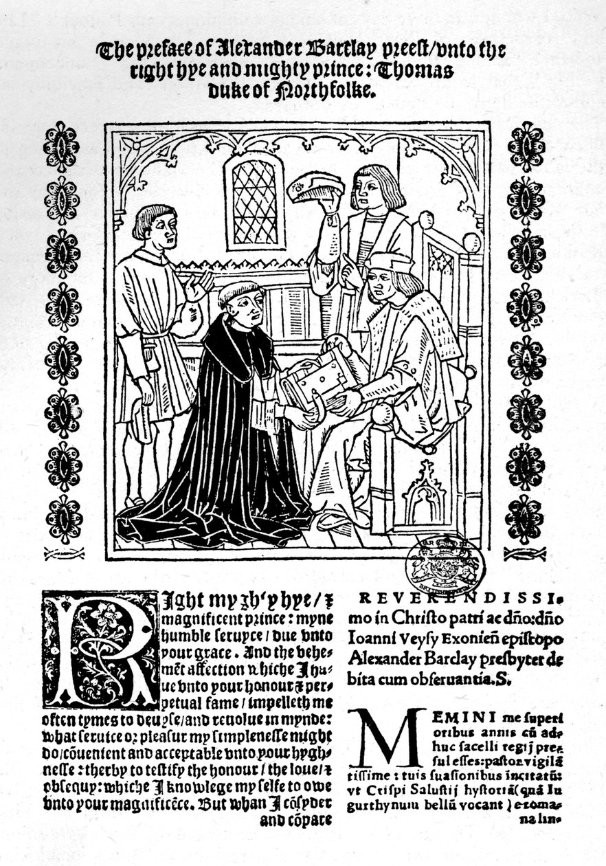 المترجم يقدم كتابه إلى دوق نورفولك ، c1500-1520 ، 1923 بواسطة ريتشارد بينسون