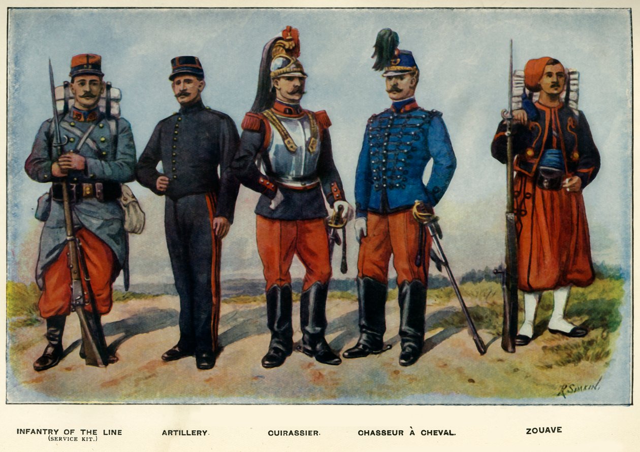 أنواع الجيش الفرنسي ، 1919. بواسطة ريتشارد سيمكين