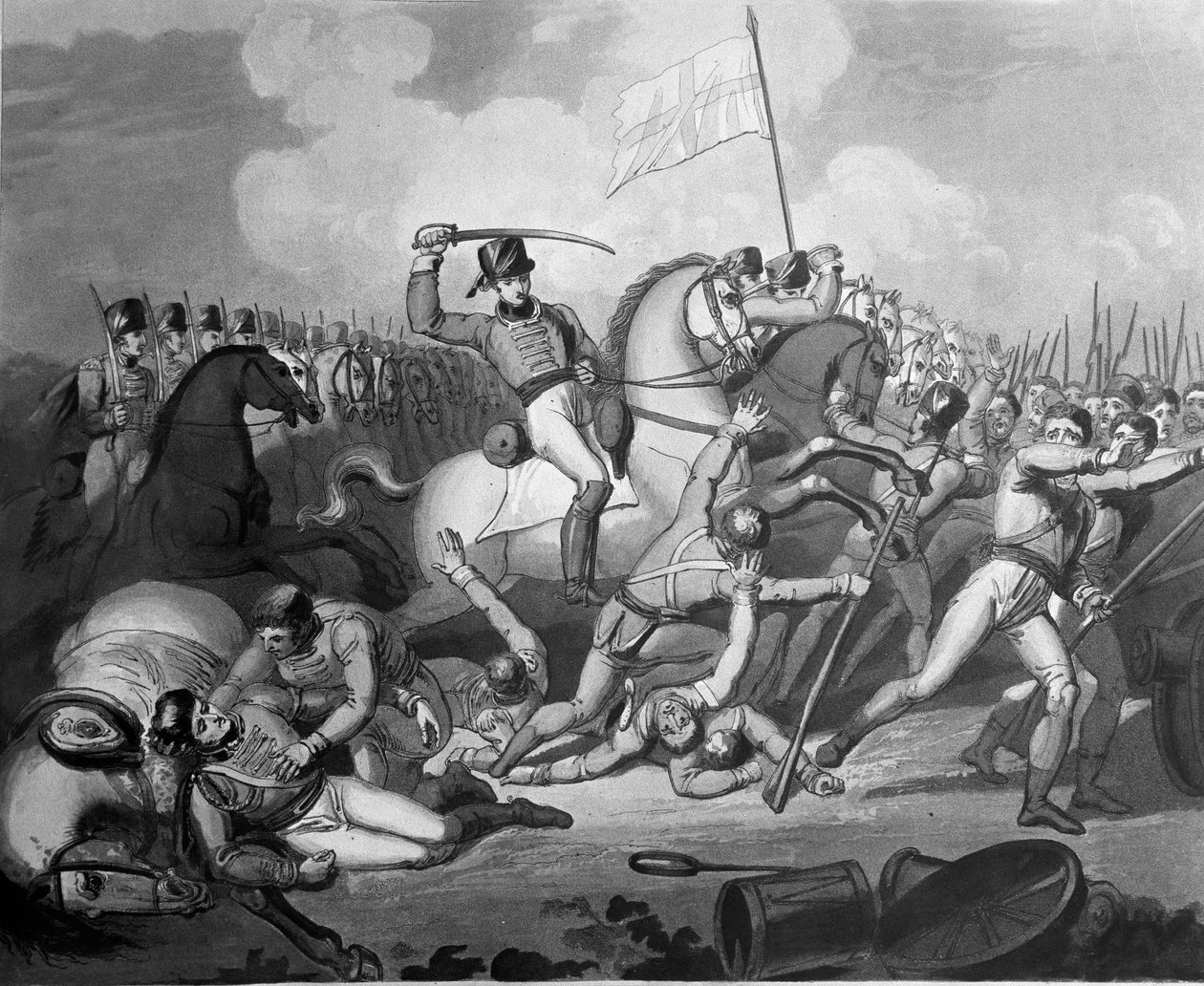 تهمة الفرسان ضد المشاة الفرنسيين ، معركة سالامانكا ، 22 يوليو 1812 ، 1819 (أكواتينت) بواسطة ريتشارد ويستال
