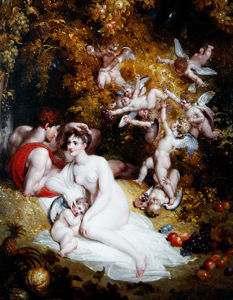Vertumnus and Pomona ، c.1807 (زيت على لوح) بواسطة ريتشارد ويستال