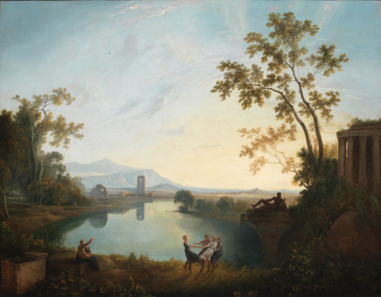 أبولو والمناظر الطبيعية الفصولية الكلاسيكية ، كاليفورنيا. 1770-1779. بواسطة ريتشارد ويلسون