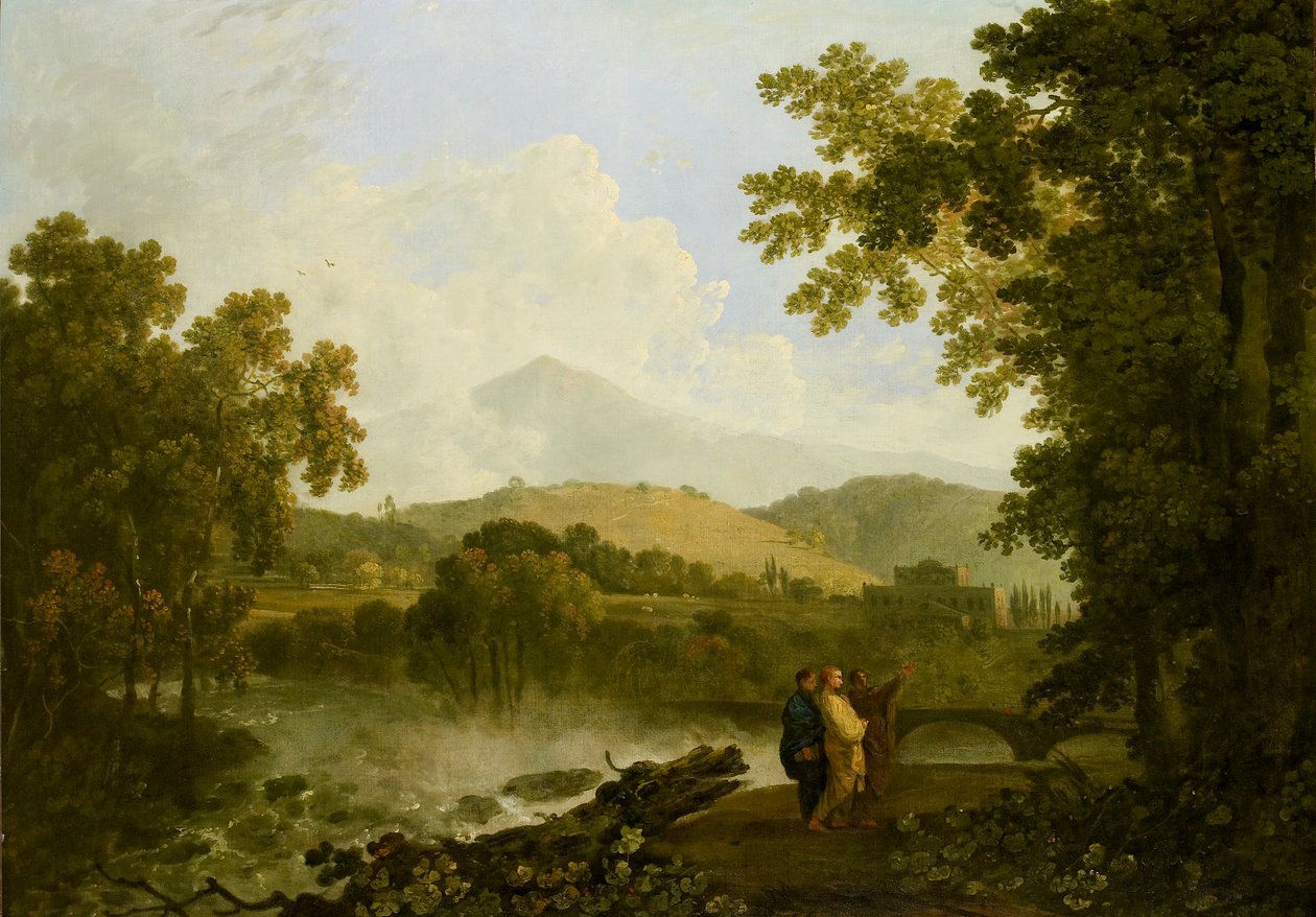 شيشرون وأصدقائه ، أتيكوس وكوينتوس ، في فيلته في أربينوم ، 1769-1770 بواسطة ريتشارد ويلسون
