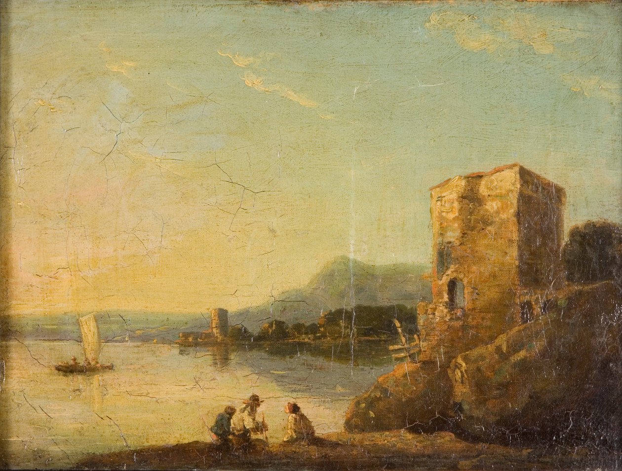 مشهد الساحل بالقرب من نابولي ، 1750-1780. بواسطة ريتشارد ويلسون
