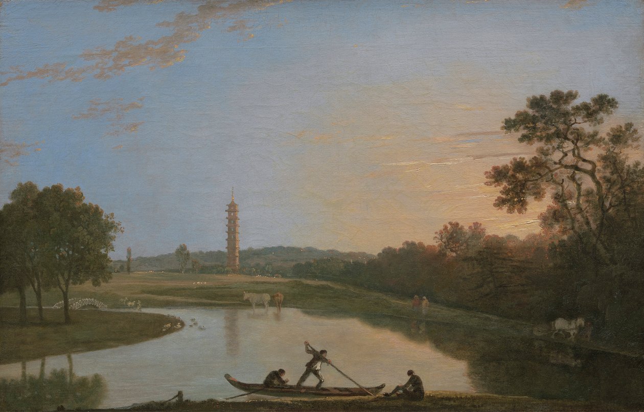 حدائق كيو: The Pagoda and Bridge [1985، Cormack، YCBA Concise Catalog] بواسطة ريتشارد ويلسون