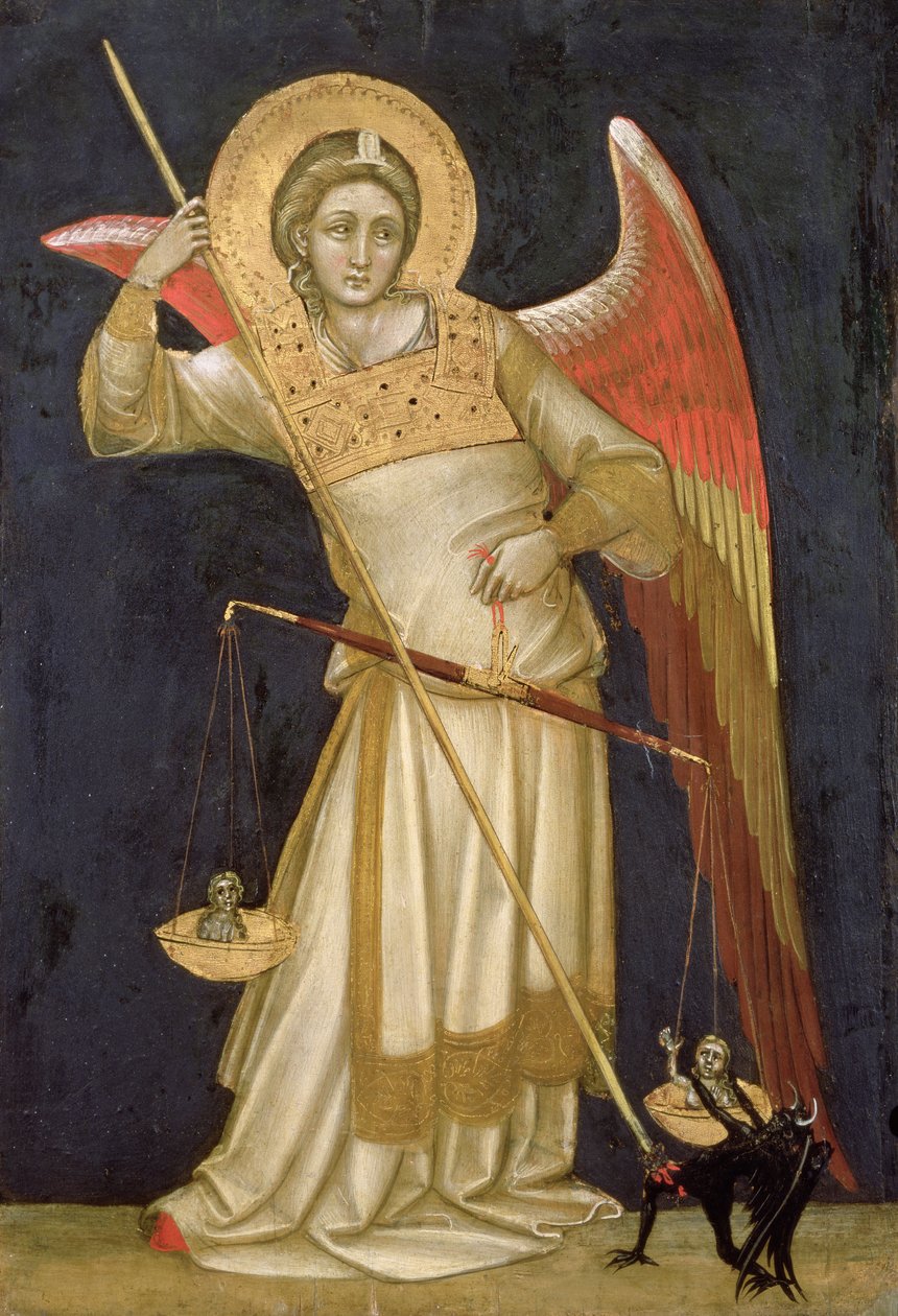 ملاك وزن الروح ، 1348-54 بواسطة Ridolfo di Arpo Guariento