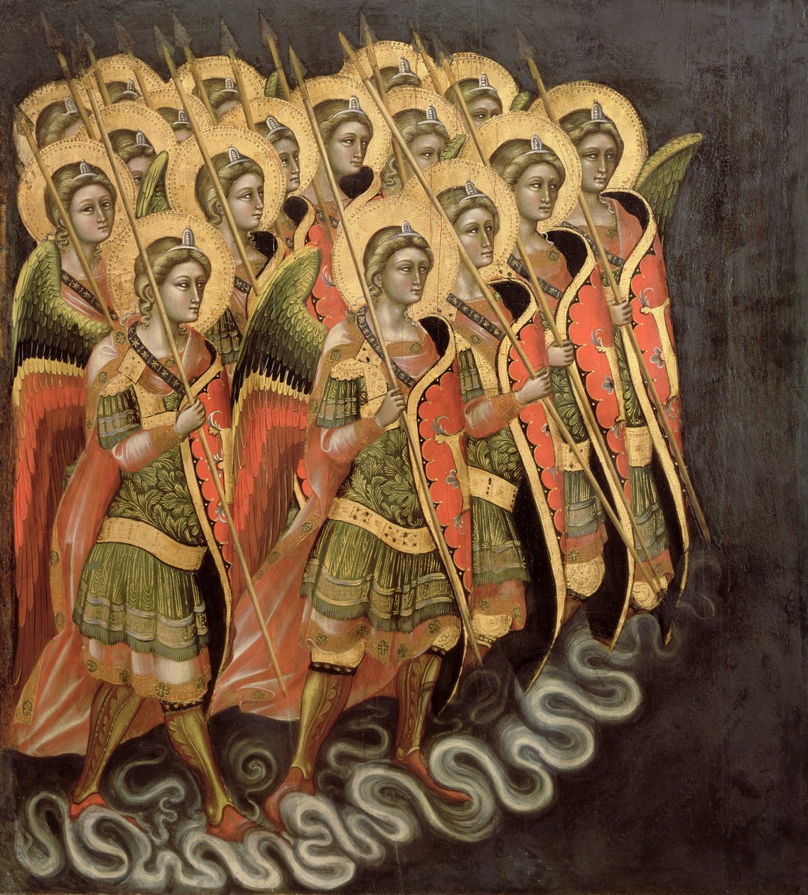 الميليشيا السماوية ، c.1348-54 (درجة الحرارة على اللوحة) بواسطة Ridolfo di Arpo Guariento