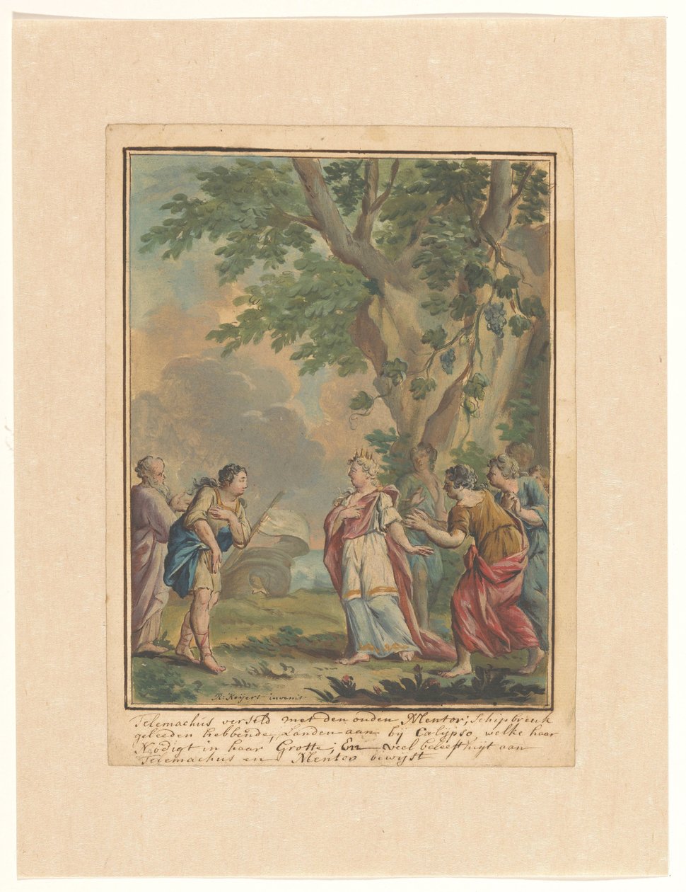 وصل Telemachus و Mentor إلى حورية كاليبسو سلسلة Telemachus (عنوان المسلسل) بواسطة ريك كيرت