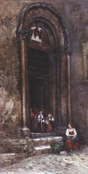الباب الجانبي لكنيسة سانتا غيليانا في Aquila degli Abruzzi بواسطة رينالدو ويرنر