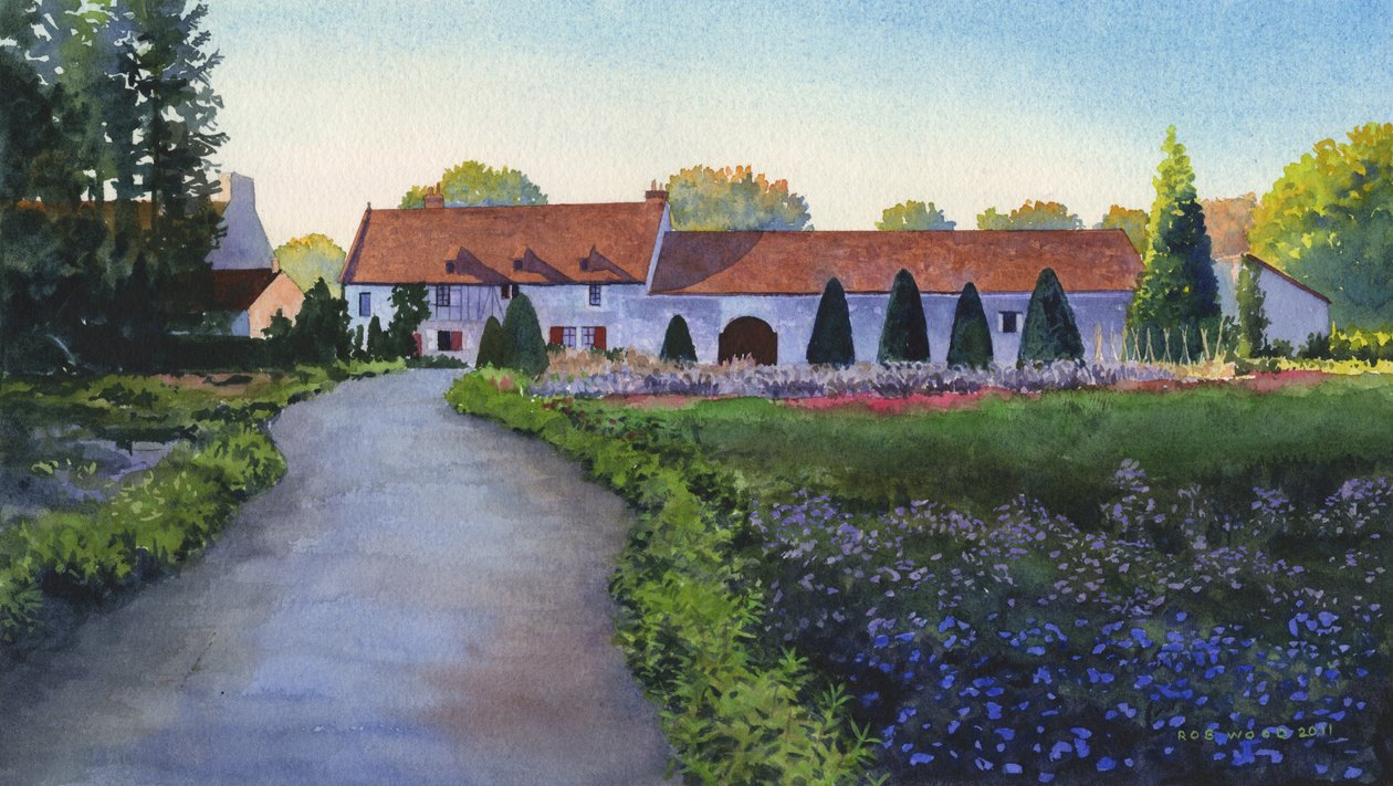 مزرعة وادي لوار، 2011 (ألوان مائية على ورق) بواسطة 