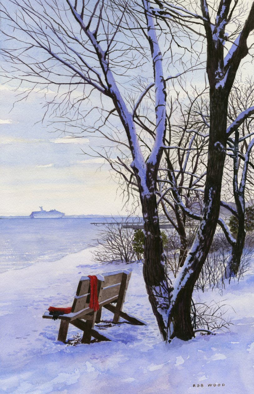 السترة الحمراء 2، 2014 (لوحة مائية على ورق) بواسطة 