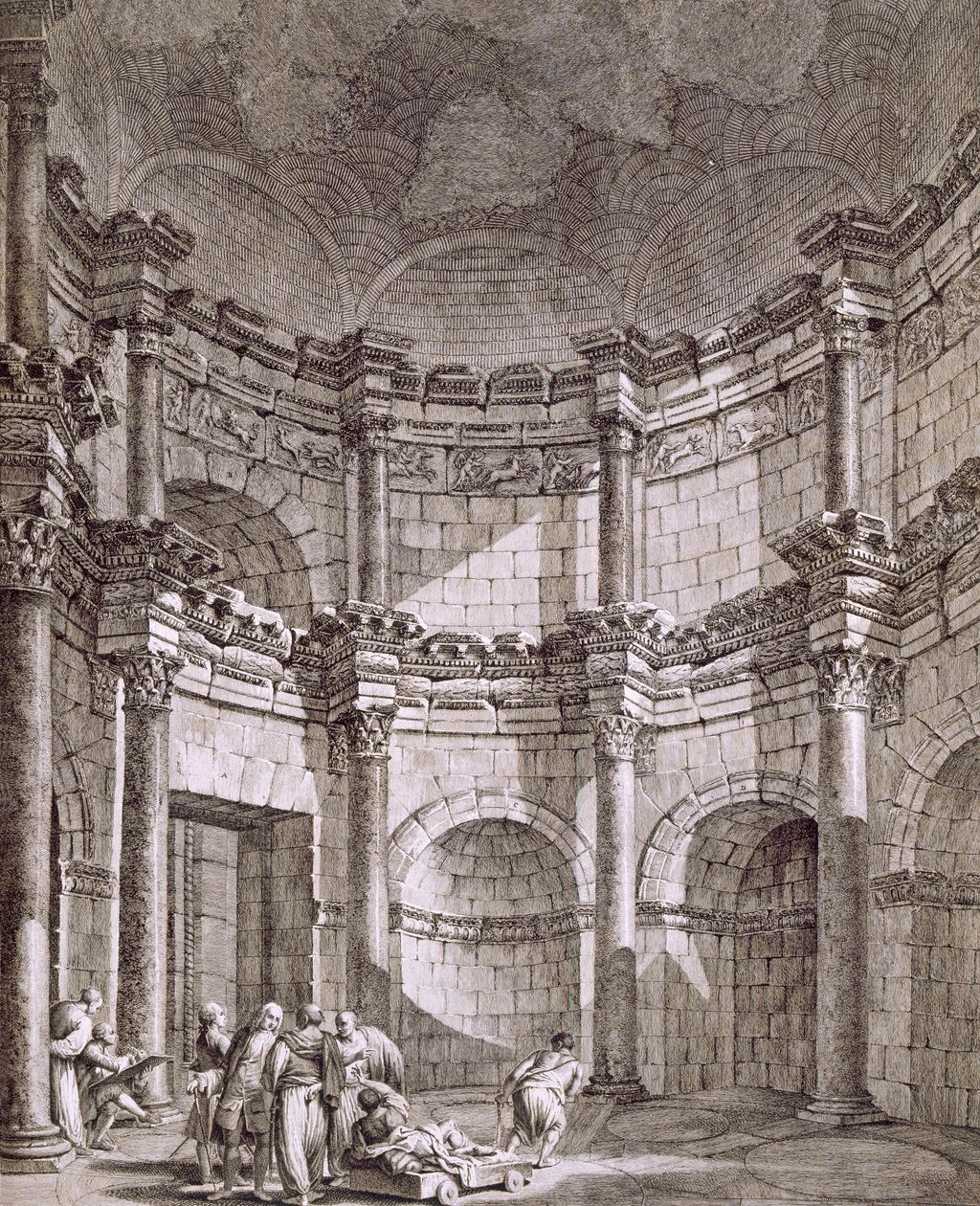 معبد المشتري ، من "أنقاض قصر الإمبراطور دقلديانوس في سبالاترو في دالماتيا" ، نشر 1764 بواسطة روبرت آدم
