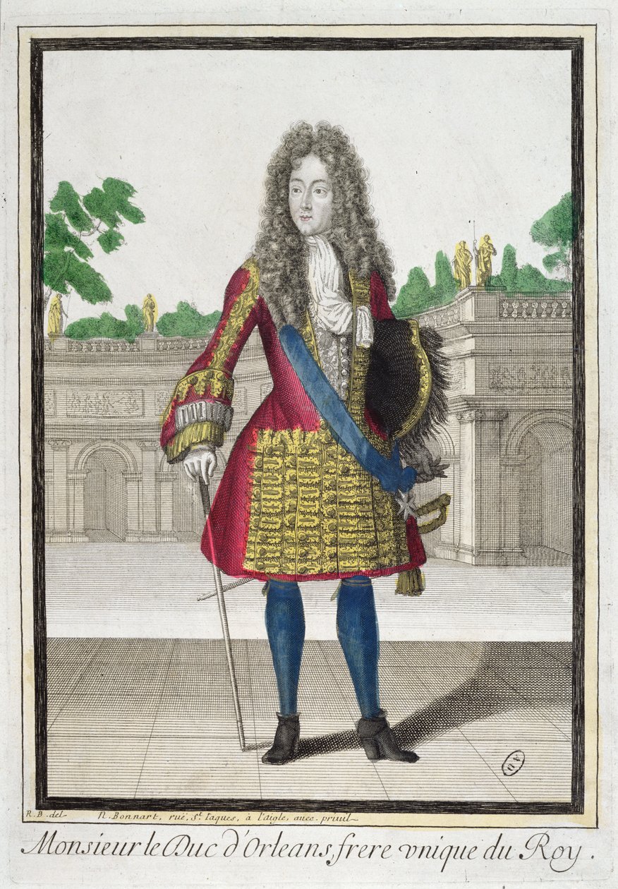 صورة فيليب ، دوك دورليانز (1640-1701) ، الابن الثاني لويس الثالث عشر وشقيق لويس الرابع عشر (نقش الألوان) بواسطة روبرت بونارت