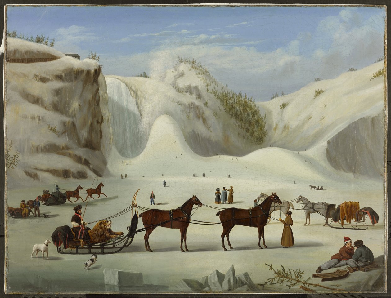 المخروط الجليدي ، شلالات مونتمورنسي ، كيبيك ، c.1845 بواسطة روبرت كلو تود