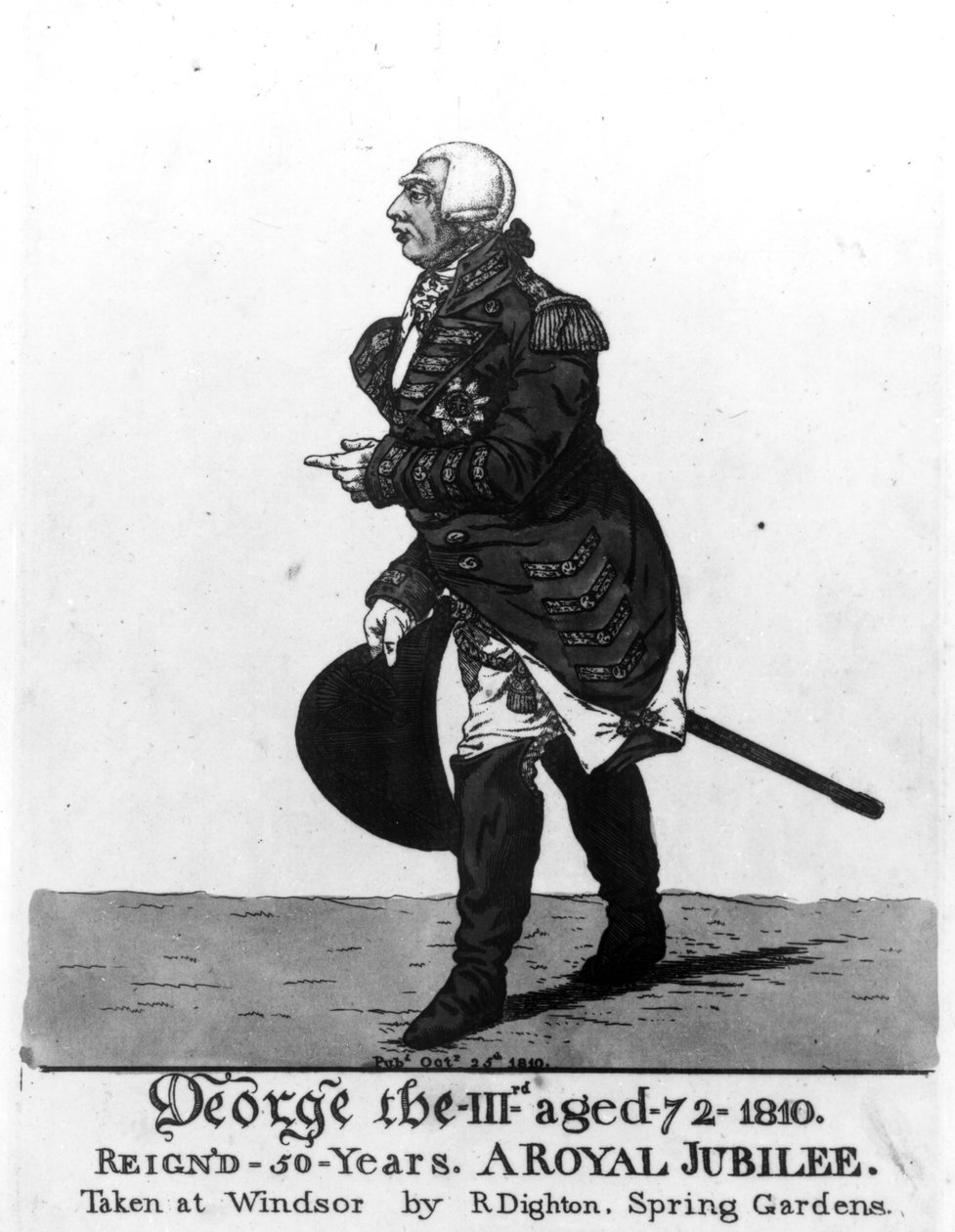 الملك جورج الثالث ، البالغ من العمر 72 عامًا ، 1810 بواسطة روبرت دايتون