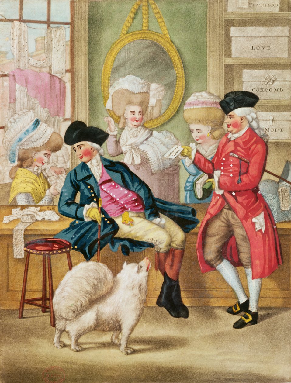 The Morning Ramble أو the Milliners Shop ، 1782 (ميزان يدوي ملون) بواسطة روبرت دايتون