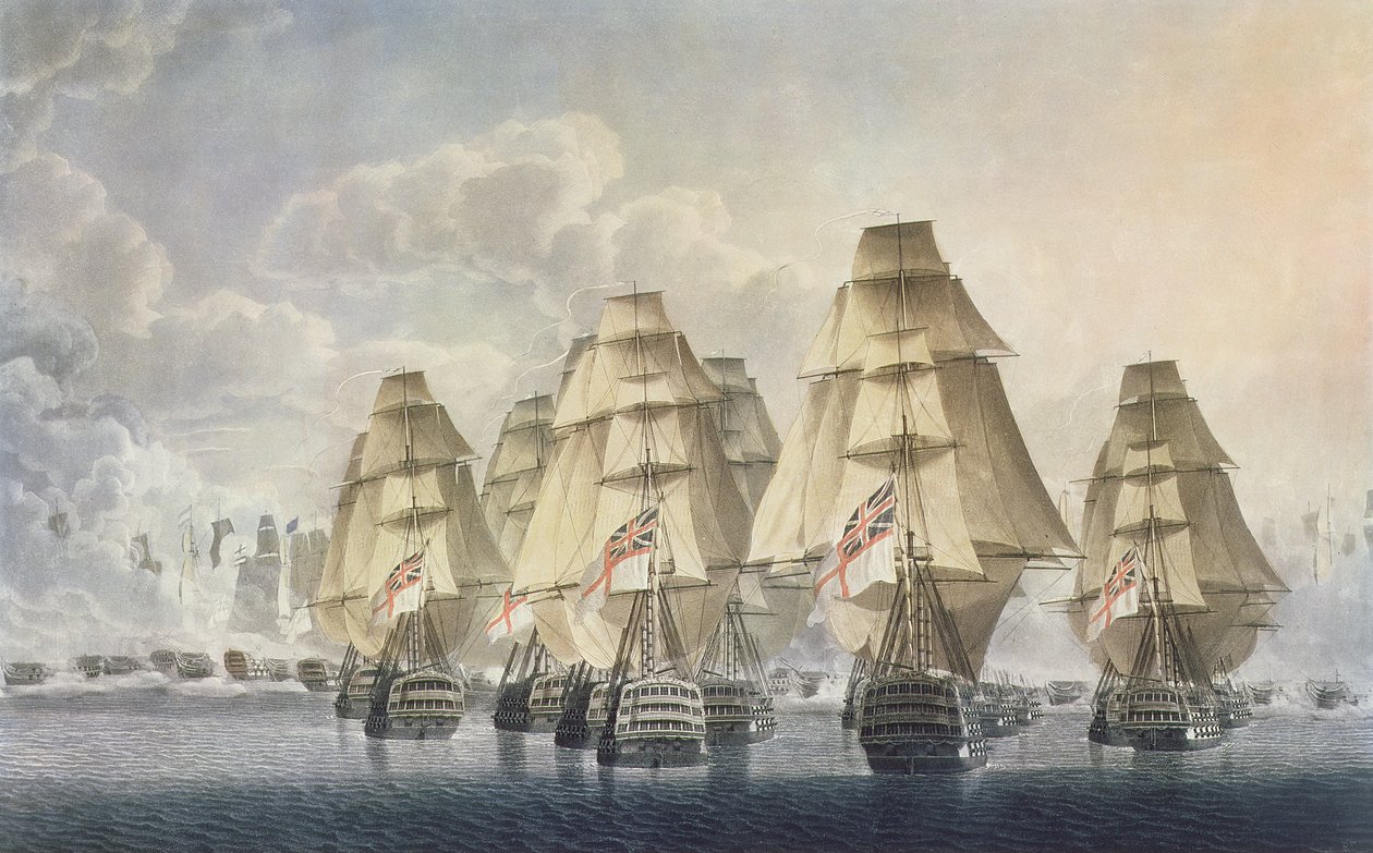 معركة الطرف الأغر ، القسم الخلفي ، نقش ونشرها الفنان ، 1806 بواسطة روبرت دود
