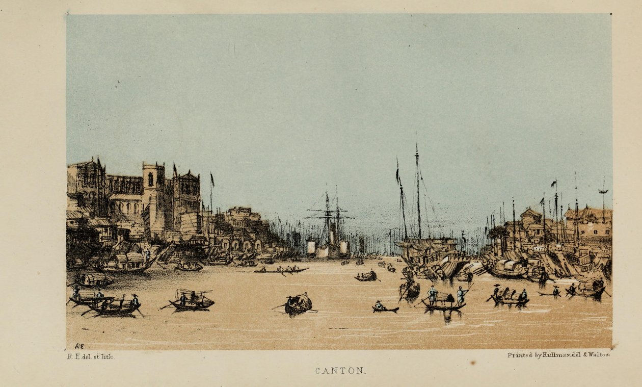 كانتون ، لوحة مائية من قبل روبرت إلويس (1819–1878) ، رجل بريطاني شاب ثري من نورفولك بواسطة روبرت الويس