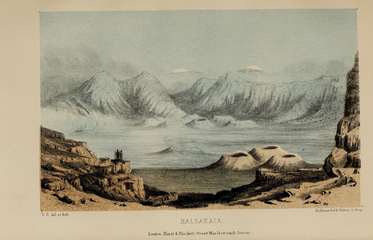 هاليكالا ، لوحة ألوان مائية رسمها روبرت إلويس (1819–1878) ، رجل بريطاني شاب ثري من نورفولك بواسطة روبرت الويس
