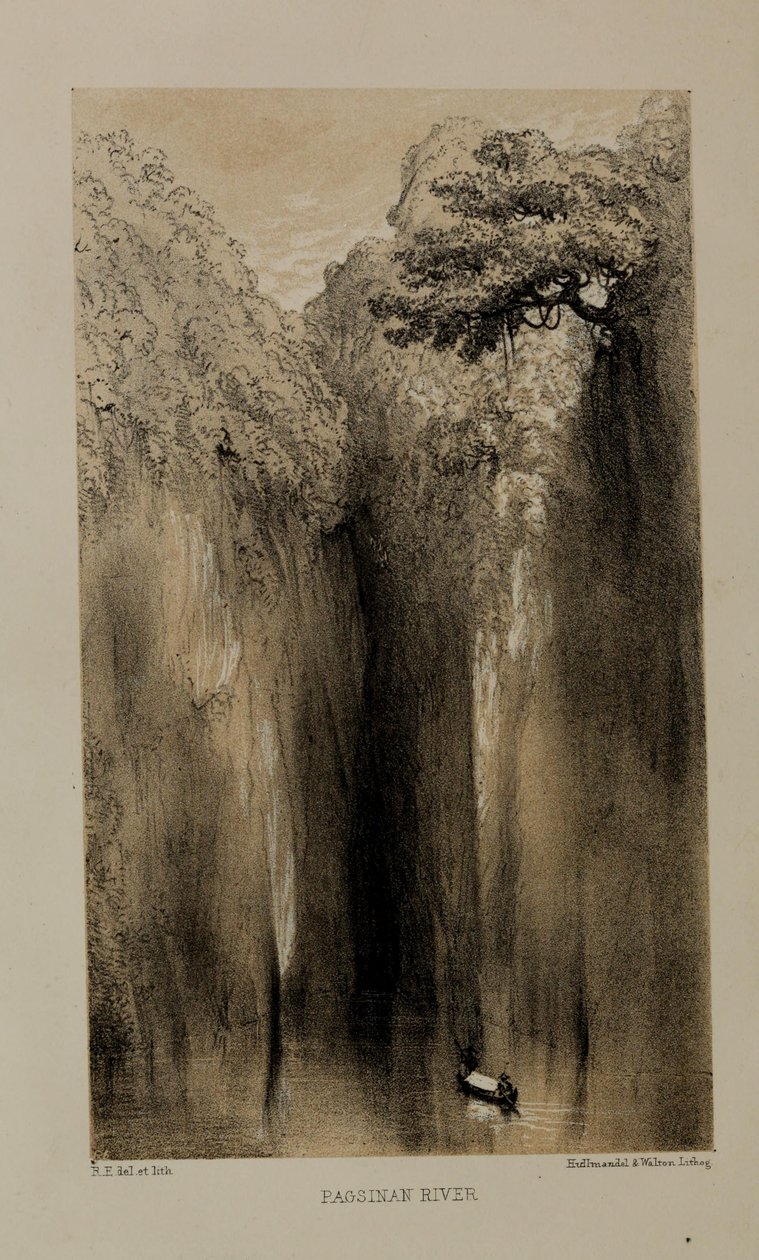 نهر باجسينان ، رسم بالألوان المائية لروبرت لويس (1819-1878) ، رجل بريطاني شاب ثري من نورفولك بواسطة روبرت الويس