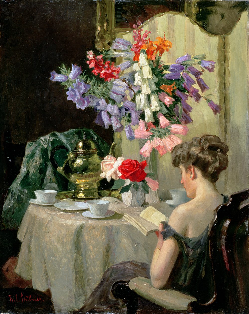 وقت الشاي ، ج .1910 بواسطة روبرت إميل ستوبنر