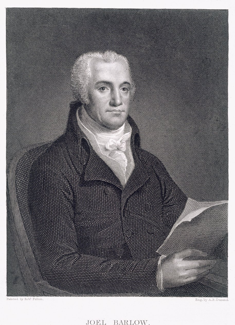 جويل بارلو (1754-1812) ، منقوش بواسطة Asher Brown Durand (1796-1886) بواسطة روبرت فولتون