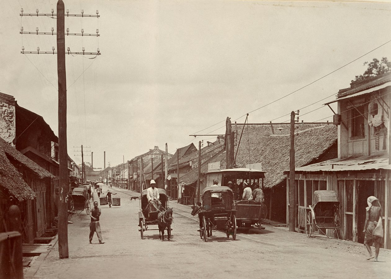طريق جديد مع الترام الكهربائي الأول 1890 بواسطة روبرت لينز