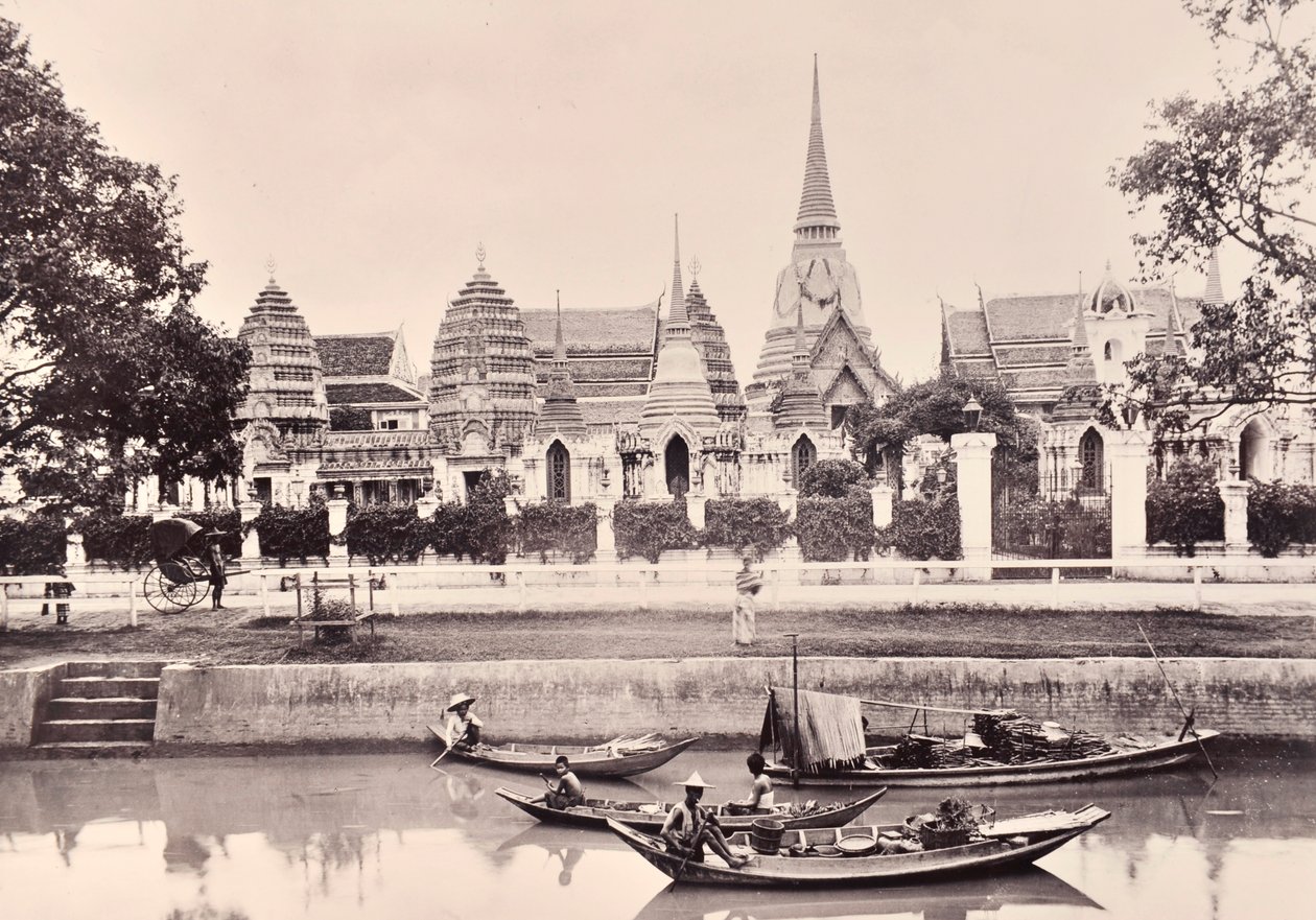 منظر لقناة في بانكوك ، c.1890 بواسطة روبرت لينز
