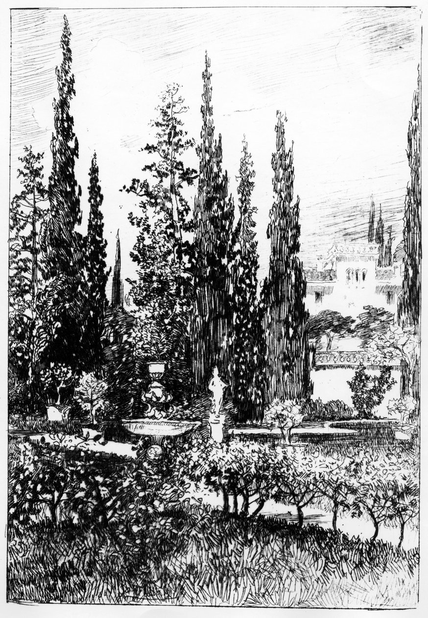 حديقة المناظر الطبيعية ، توضيح للقصة إدغار آلان بو ، c.1884 بواسطة روبرت سوين جيفورد