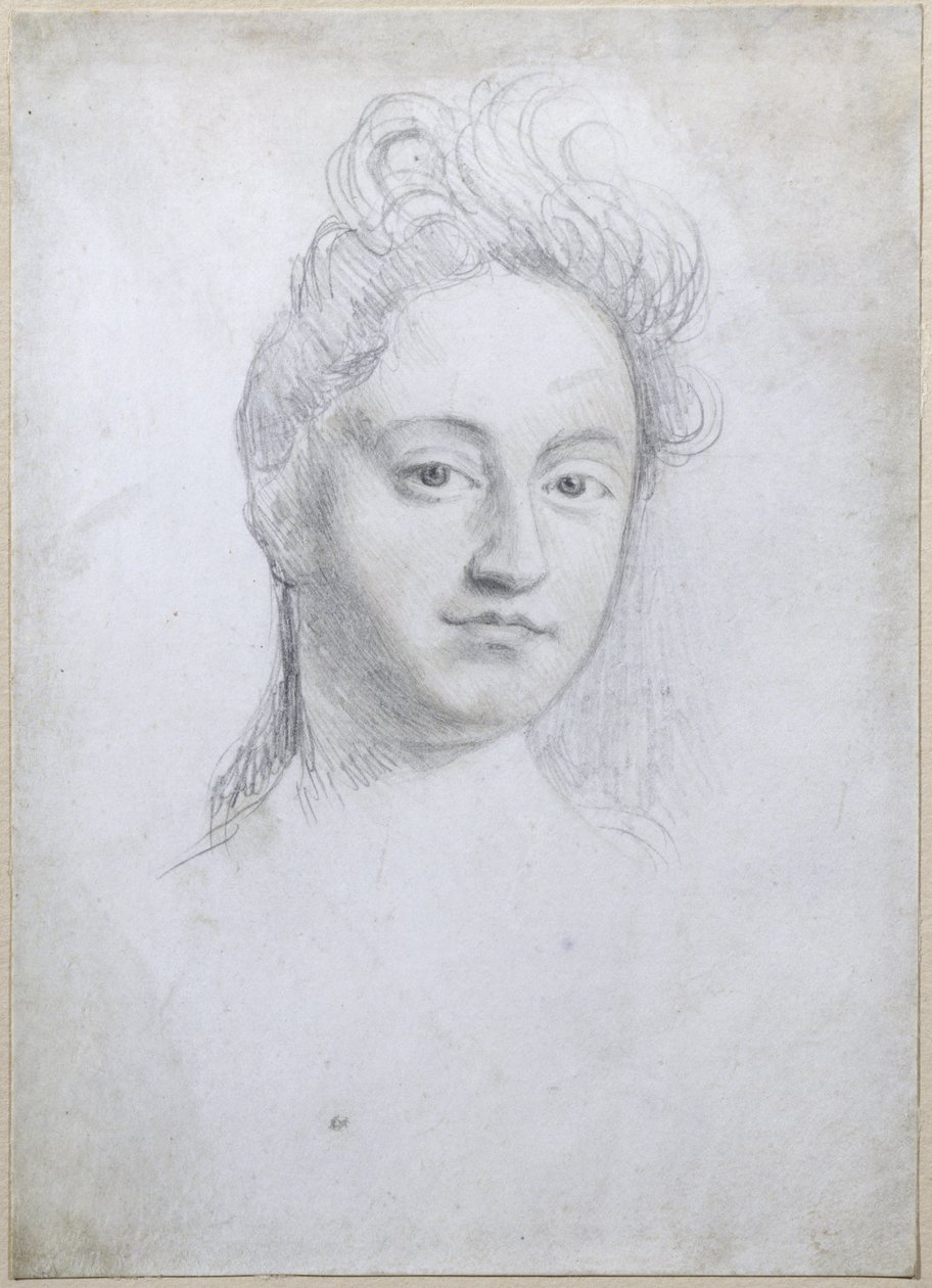 صورة لسارة تشرشل ، دوقة مارلبورو (1660-1744) (قلم رصاص على الرق) بواسطة روبرت وايت