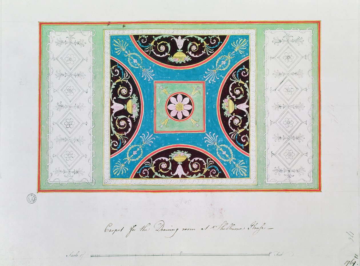 تصميم السجاد لغرفة الرسم ، Shelburne House بواسطة روبرت آدم