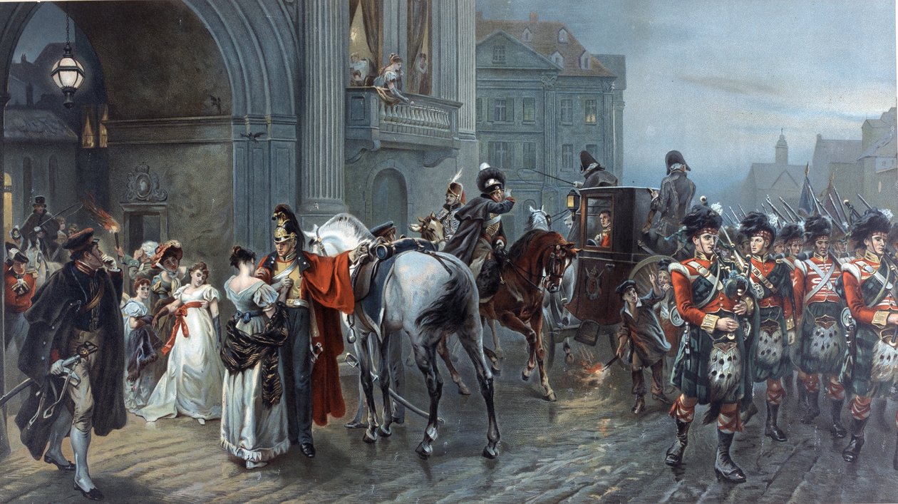تم استدعاؤه إلى واترلو ، بروكسل ، 1815 ، c.1898 بواسطة روبرت الكسندر هيلينجفورد