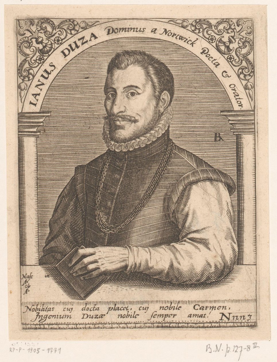 صورة يانوس دوسه يانوس دوزا دومينوس من Nortwick Poeta & Orator. (العنوان على الكائن) سلسلة صور لعلماء القرنين الخامس عشر والسادس عشر (عنوان السلسلة) بواسطة روبرت بويسارد