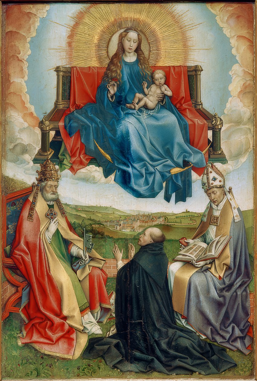Madonna in der Glorie mit Stifter und den hl. Petrus und Augustinus بواسطة روبرت كامبين