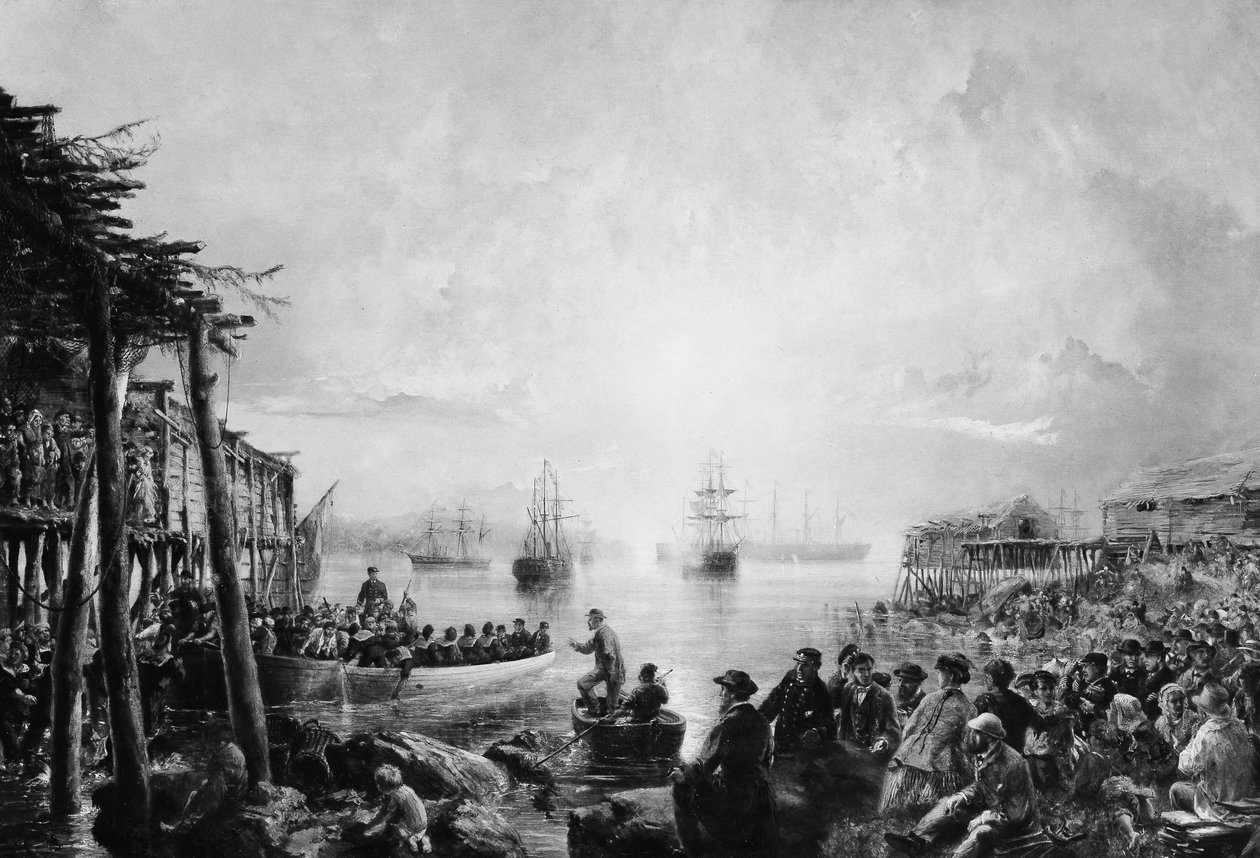 الهبوط في نيوفاوندلاند ، كاليفورنيا. 1866. بواسطة روبرت تشارلز دادلي