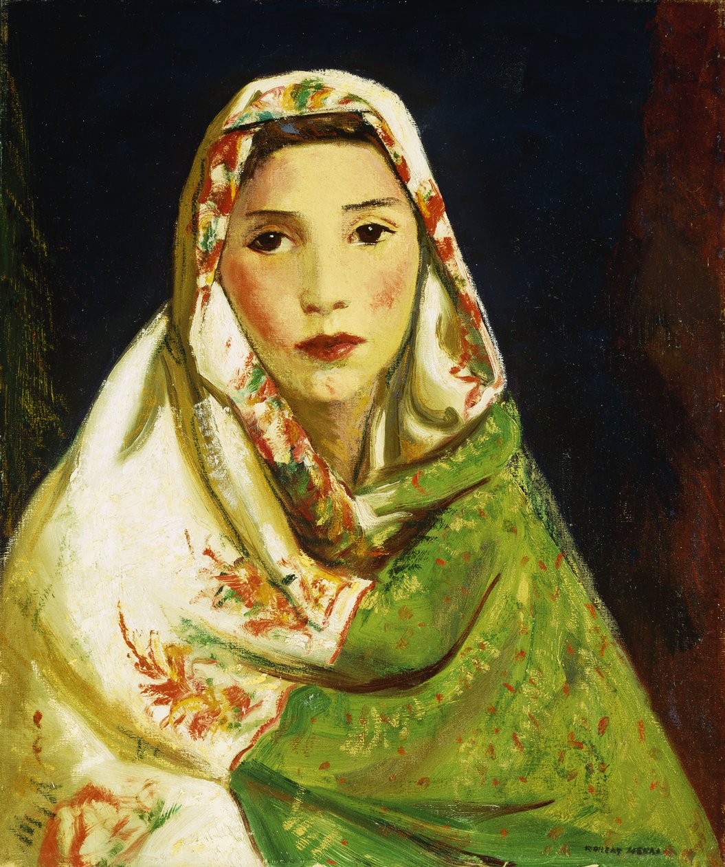 فتاة مكسيكية مع وشاح شرقي ، 1916 بواسطة روبرت كوزاد هنري