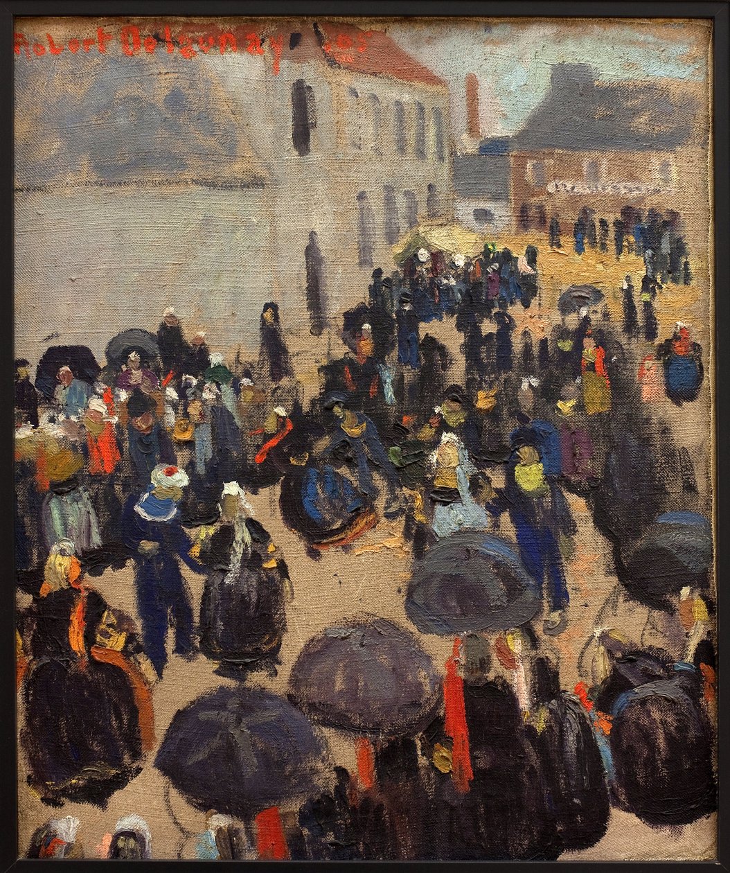 الحفلة في البلاد. لوحة لروبرت ديلوناي (1885-1941) ، زيت على قماش بواسطة روبرت ديلوناي