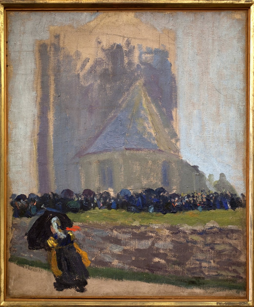 البرج المربع في Saint Guenole. لوحة لروبرت ديلوناي (1885-1941). زيت على قماش ، حوالي عام 1905. متحف الفنون الجميلة في بريست. بواسطة روبرت ديلوناي