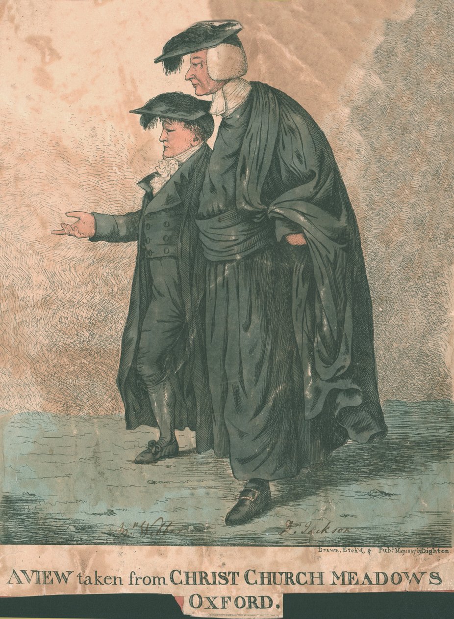 مشهد مأخوذ من كنيسة المسيح ميدوز ، أكسفورد ، 1807 بواسطة روبرت دايتون