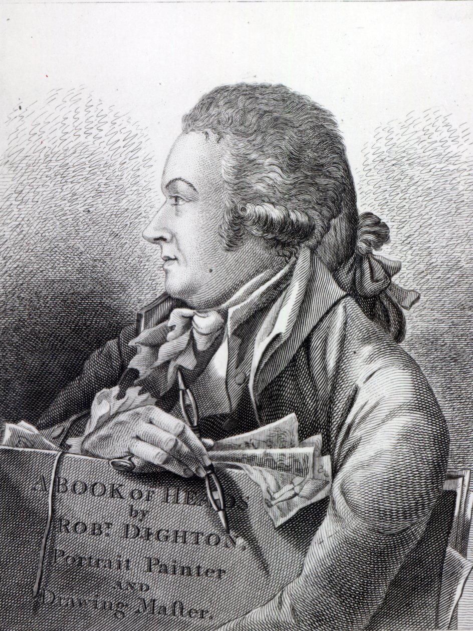 بورتريه ذاتي ، صورة في "كتاب الرؤوس" ، 1795 بواسطة روبرت دايتون