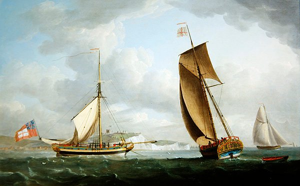 يخت Trinity House Yacht في موقعين قبالة دوفر بواسطة روبرت دود