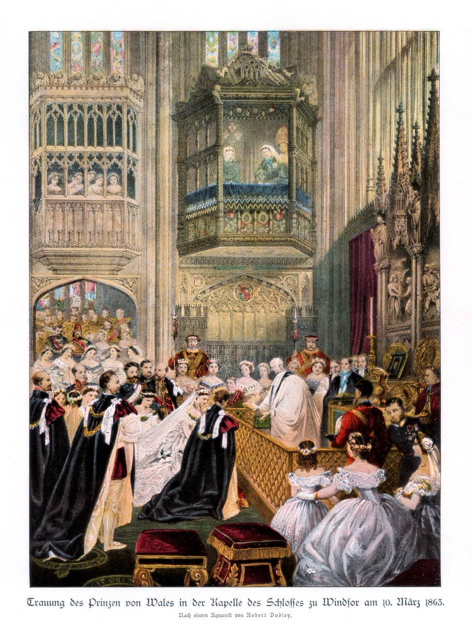زفاف الأميرة ألكسندرا والأمير إدواردز ، كنيسة سانت جورج في وندسور ، 10 مارس 1863 ، 1 بواسطة روبرت دادلي