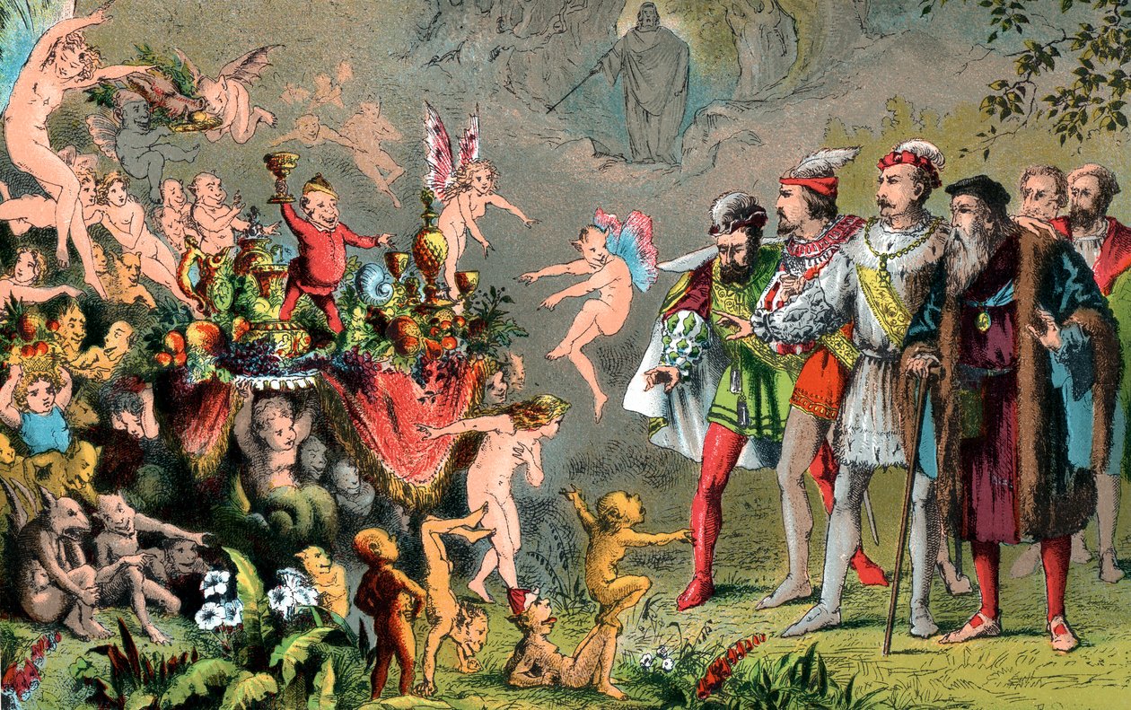 مشهد من شكسبير العاصفة ، 1856-1858 بواسطة روبرت دادلي
