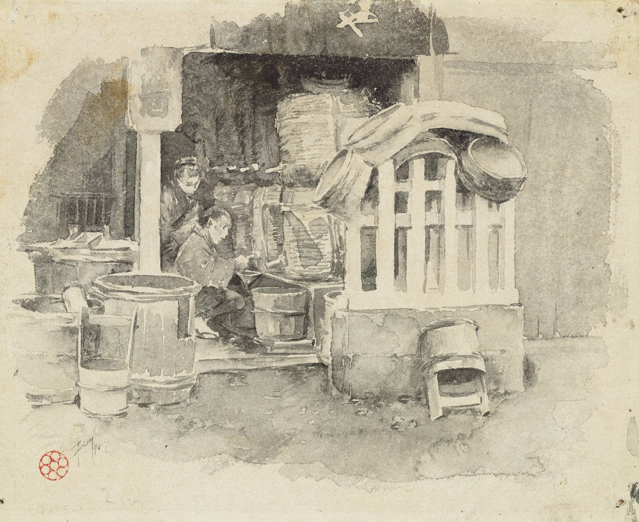 مكان بيع الساكي ، 1890 بواسطة روبرت فريدريك بلوم