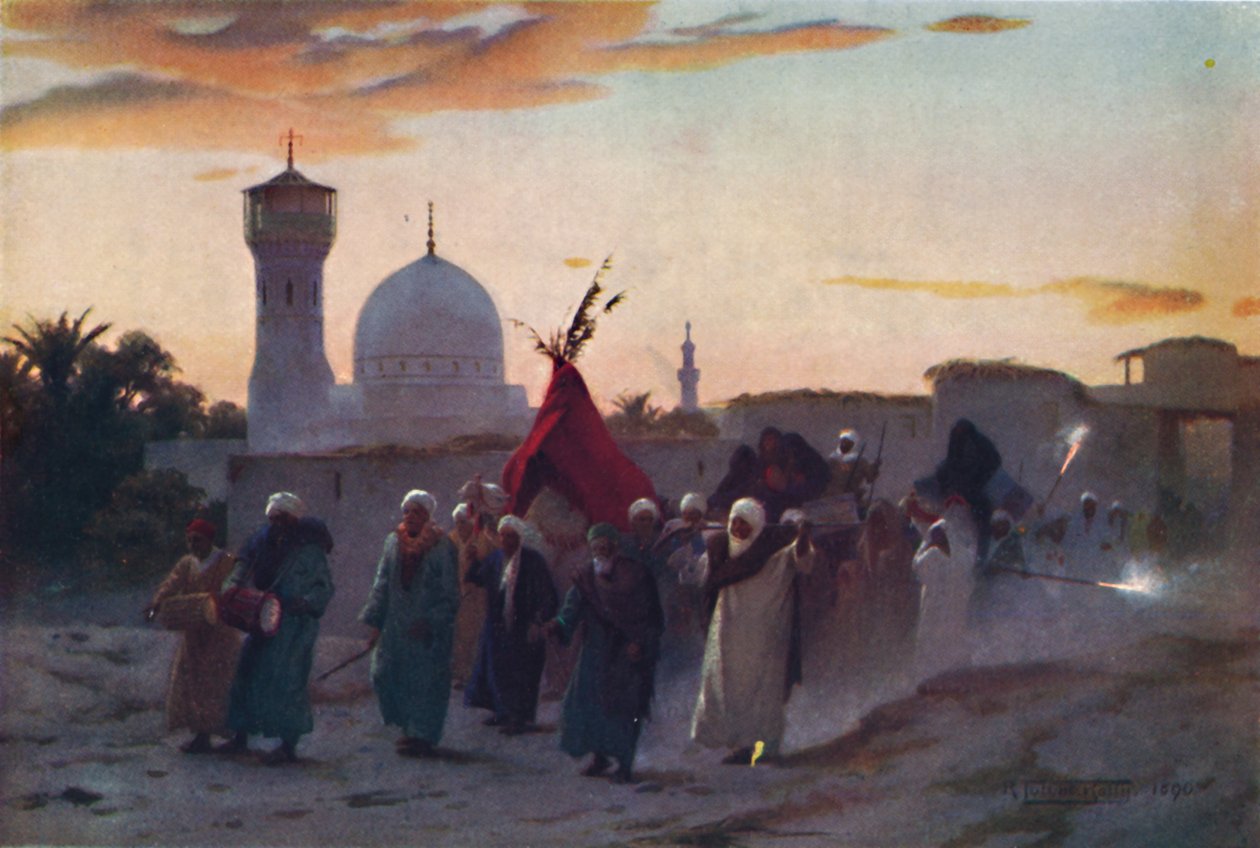 موكب زفاف في Menzala: The Home-Coming of the Bride ، c1880 ، 1904 بواسطة روبرت جورج تالبوت كيلي