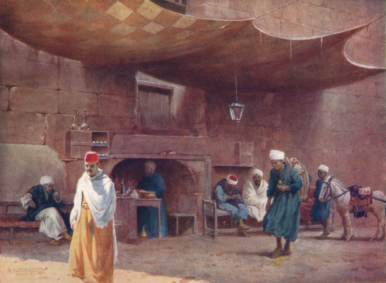 مقهى عربي ، القاهرة ، c1880 ، 1904 بواسطة روبرت جورج تالبوت كيلي