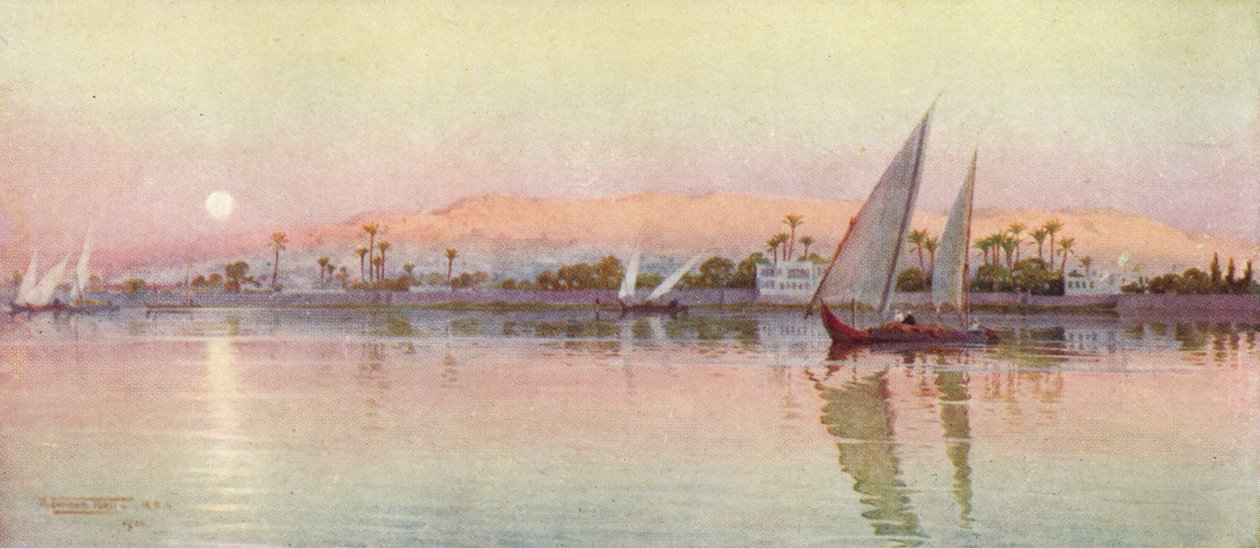القاهرة من نهر المساء ، c1880 ، 1904 بواسطة روبرت جورج تالبوت كيلي