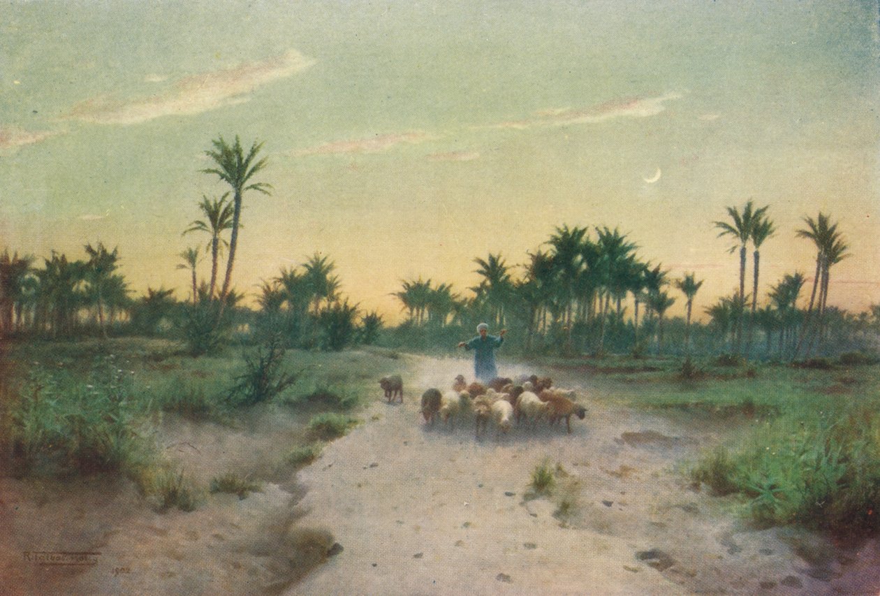 في أرض جاسان - المساء ، c1880 ، 1904 بواسطة روبرت جورج تالبوت كيلي