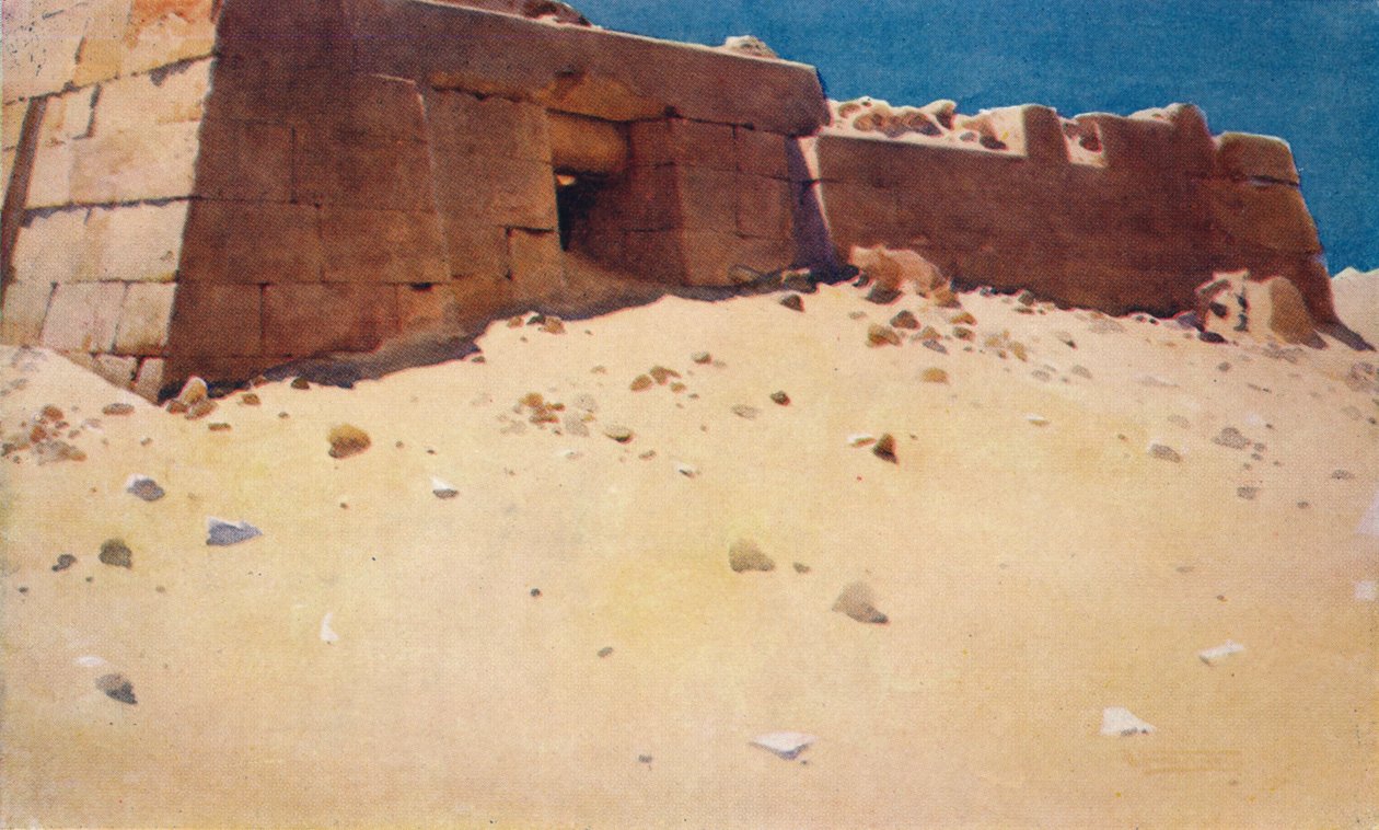المصطبة أسفل الهرم الثاني ، c1880 ، 1904 بواسطة روبرت جورج تالبوت كيلي