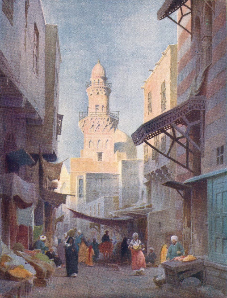 الجمالية ومسجد السلطان باباس ، القاهرة ، c1880 ، 1904 بواسطة روبرت جورج تالبوت كيلي