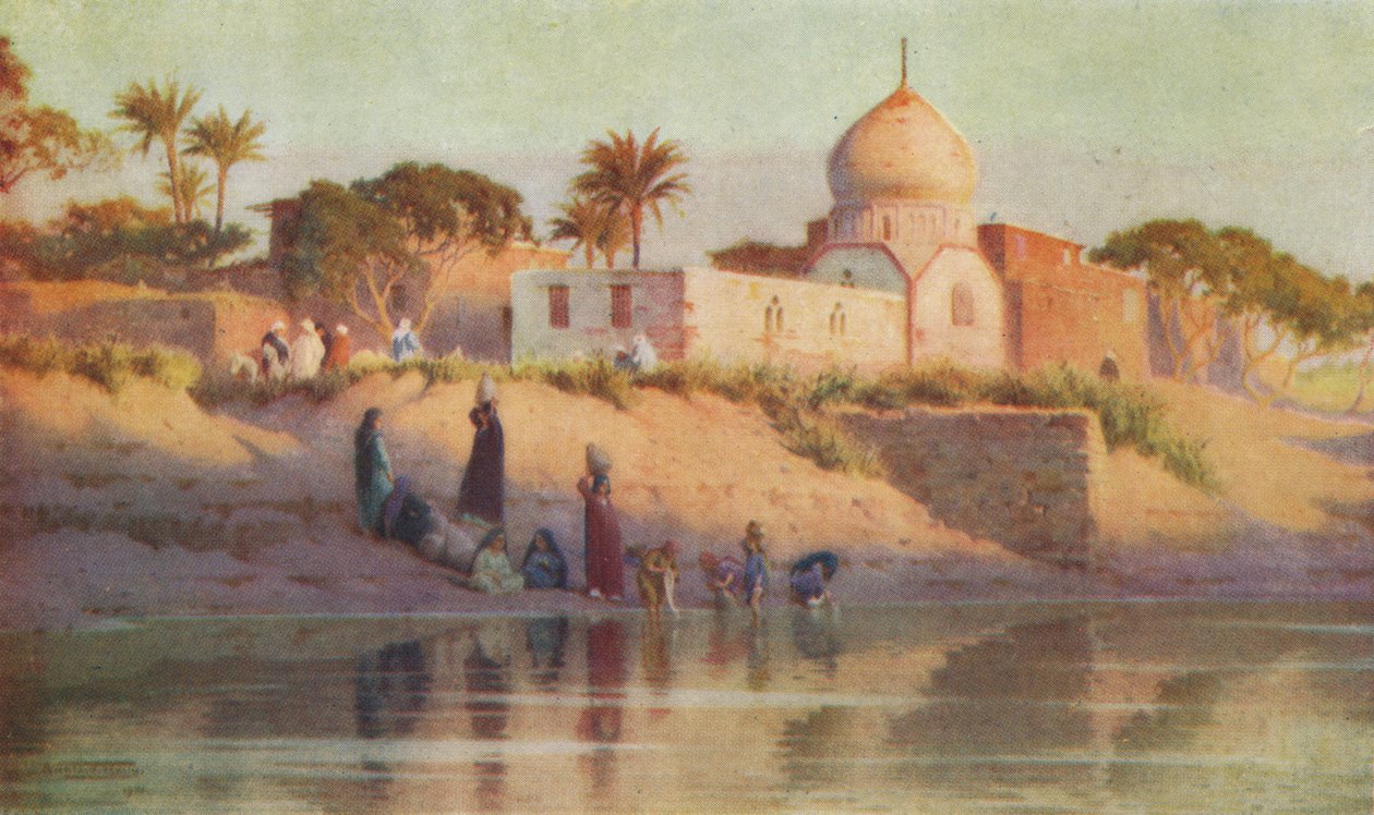 قرية شنباب على النيل السفلي ، c1880 ، 1904 بواسطة روبرت جورج تالبوت كيلي